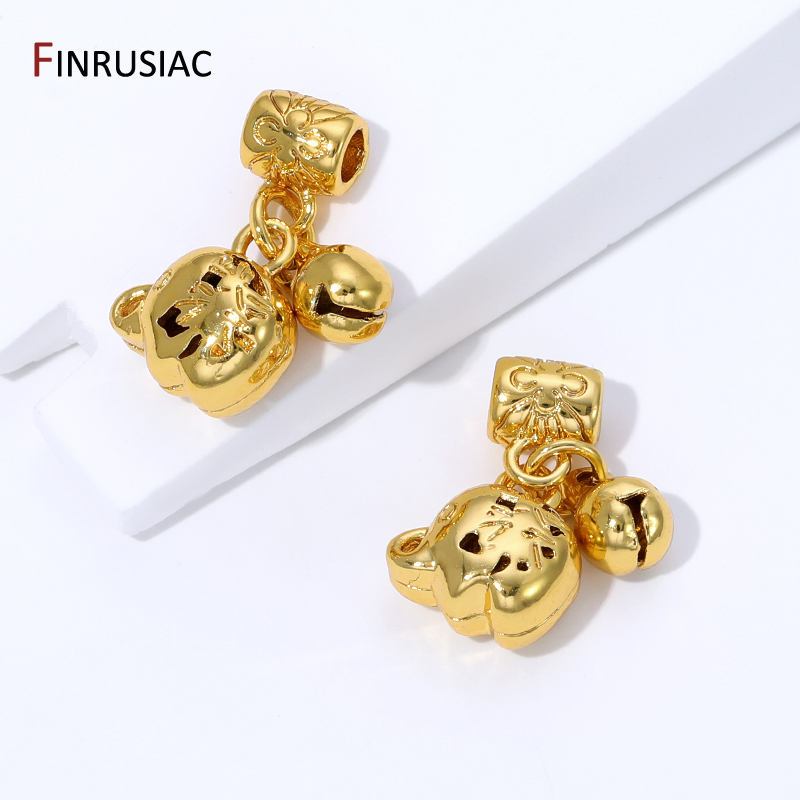18K 금도금 황동 펜던트 베일, 행운의 종 모양 참이 - Jewelry Making Charms 리뷰 및 가격