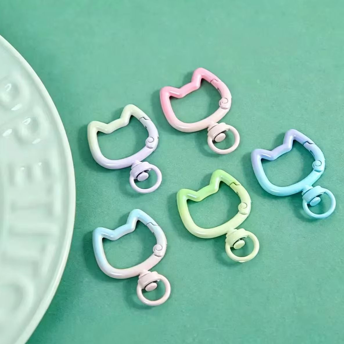 5-10PCS 그라디언트 귀여운 고양이 걸쇠 개방형 커 - Jewelry Making Material 리뷰 및 가격